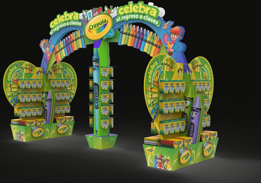 Arco exhibidor de cartón