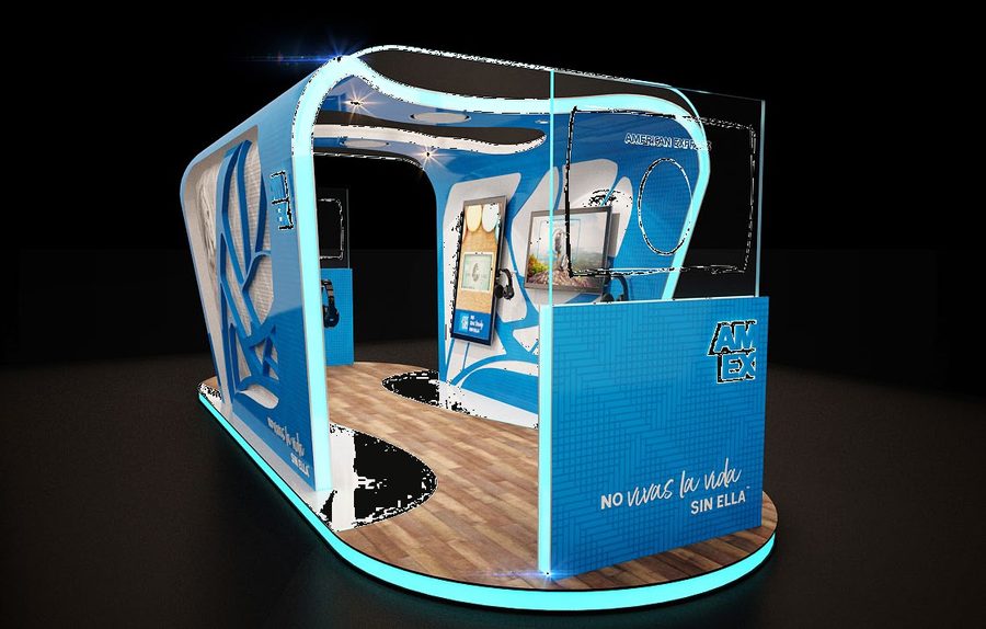Stand de exhibición en MDF